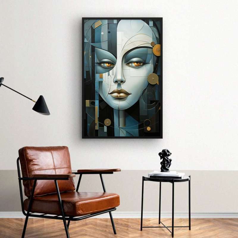 Quadro Decorativo Face Geométrica