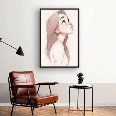 Quadro Decorativo Cartoon Girl