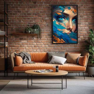 Quadro Decorativo Olhos Azuis