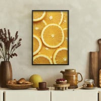 Quadro Decorativo Laranja em Fatias