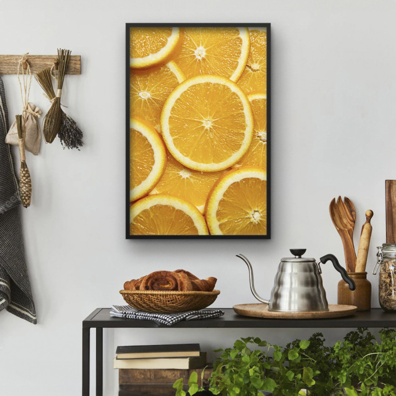 Quadro Decorativo Laranja em Fatias