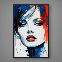 Quadro Decorativo Red & Blue