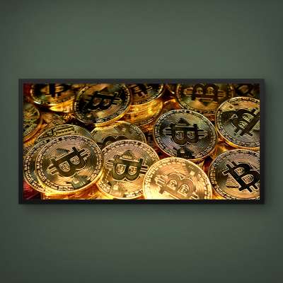 Quadro Decorativo Moedas Bitcoin I