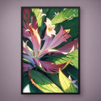 Quadro Decorativo Lírios Ilustrados