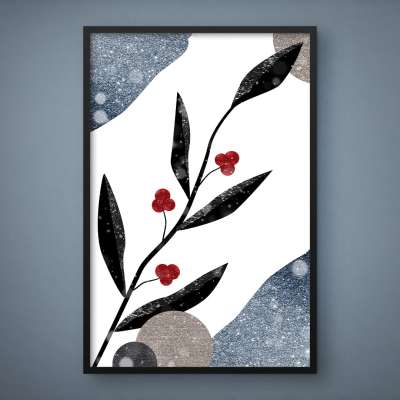 Quadro Decorativo Galho Berry