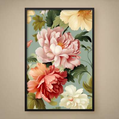 Quadro Decorativo Flores Fluídas II