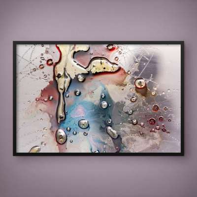 Quadro Decorativo Abstrato Metallic Tears