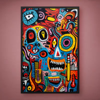 Quadro Decorativo Abstrato Fractais Quânticos I