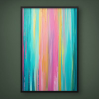 Quadro Decorativo Abstrato Tons Neon I