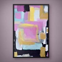 Quadro Decorativo Abstrato Sobreposições