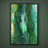 Quadro Decorativo Abstrato Pinceladas Verticais I