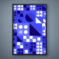 Quadro Decorativo Geométrico Tetris