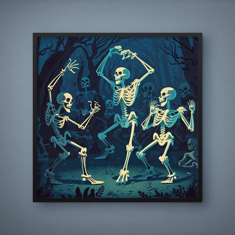 Quadro Decorativo Dança das Caveiras