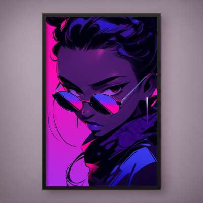 Quadro Decorativo Purple Girl