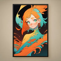 Quadro Decorativo Menina Anime