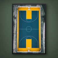 Quadro Decorativo Basquete Sob o Céu