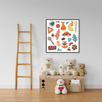 Quadro Decorativo Infantil Elementos