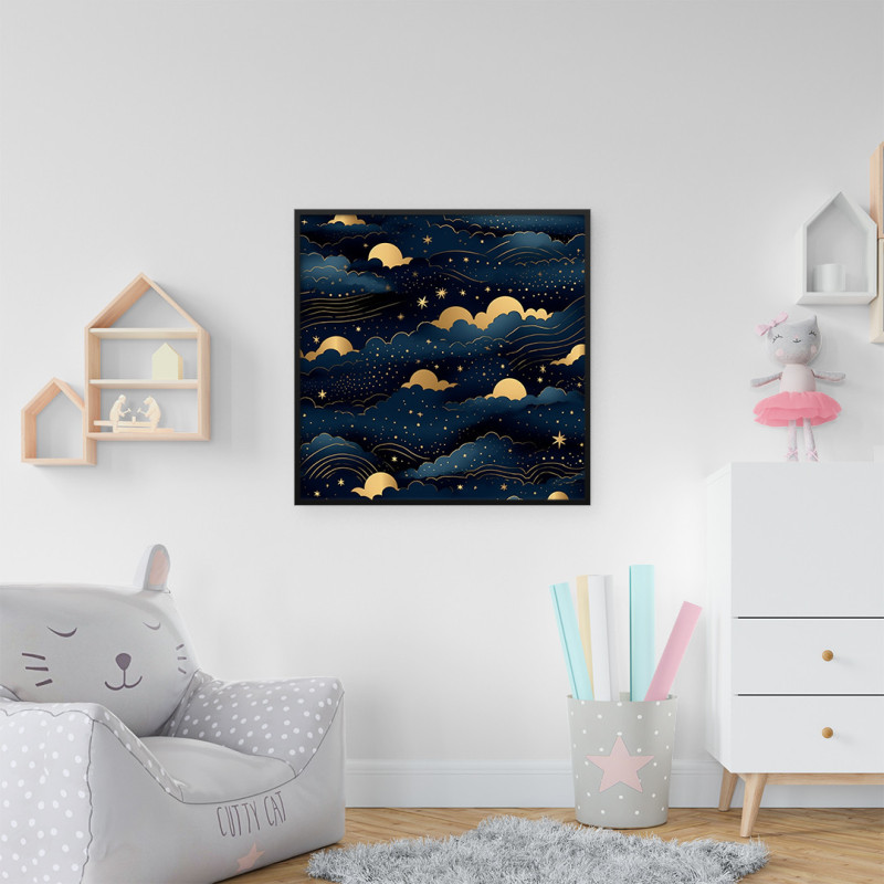 Quadro Decorativo Infantil Céu Estrelado