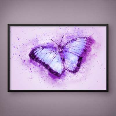 Quadro Decorativo Purple Butterfly