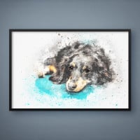 Quadro Decorativo Cute Dachshund