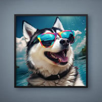 Quadro Decorativo Husky For Summer