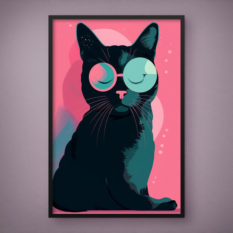 Quadro Decorativo Chill Cat