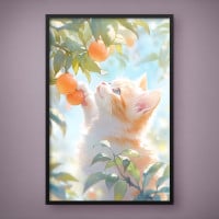 Quadro Decorativo Gatinho Curioso