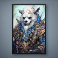 Quadro Decorativo Urso Bárbaro