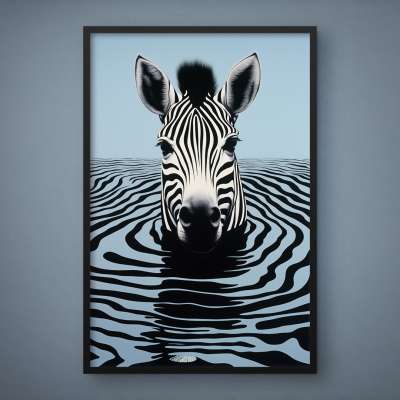 Quadro Decorativo Mar de Zebra