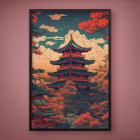 Quadro Decorativo Templo Oriental I