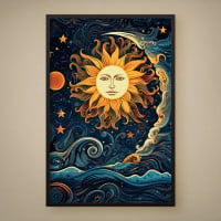 Quadro Decorativo Sol Hippie