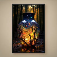 Quadro Decorativo Vaso Paisagístico