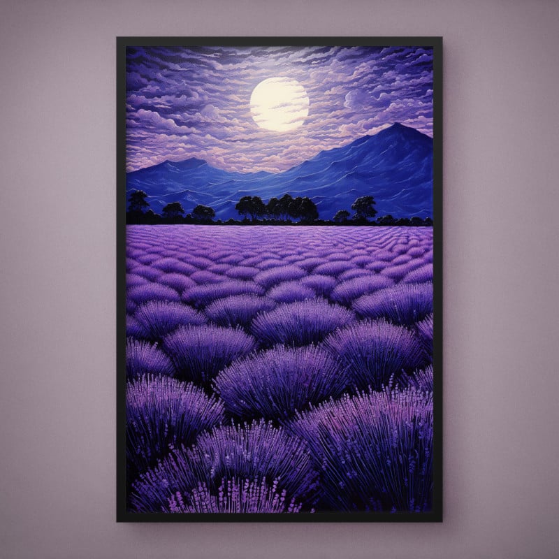 Quadro Decorativo Campo Roxo