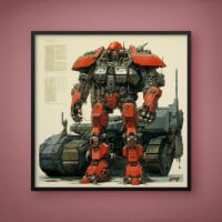 Quadro Decorativo Robô Japonês