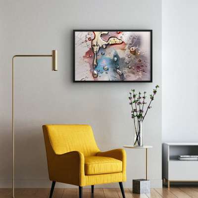 Quadro Decorativo Abstrato Metallic Tears