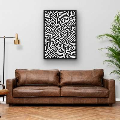 Quadro Decorativo Abstrato Labirinto HQ