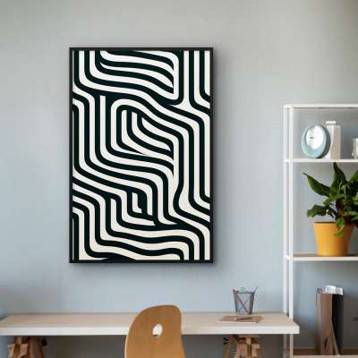 Quadro Decorativo Abstrato Padronagem Zebra