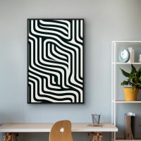 Quadro Decorativo Abstrato Padronagem Zebra