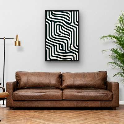 Quadro Decorativo Abstrato Padronagem Zebra