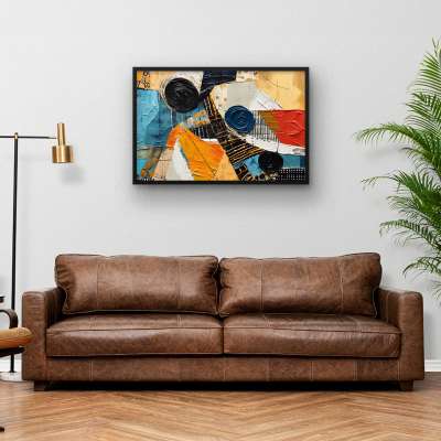 Quadro Decorativo Abstrato Colagem