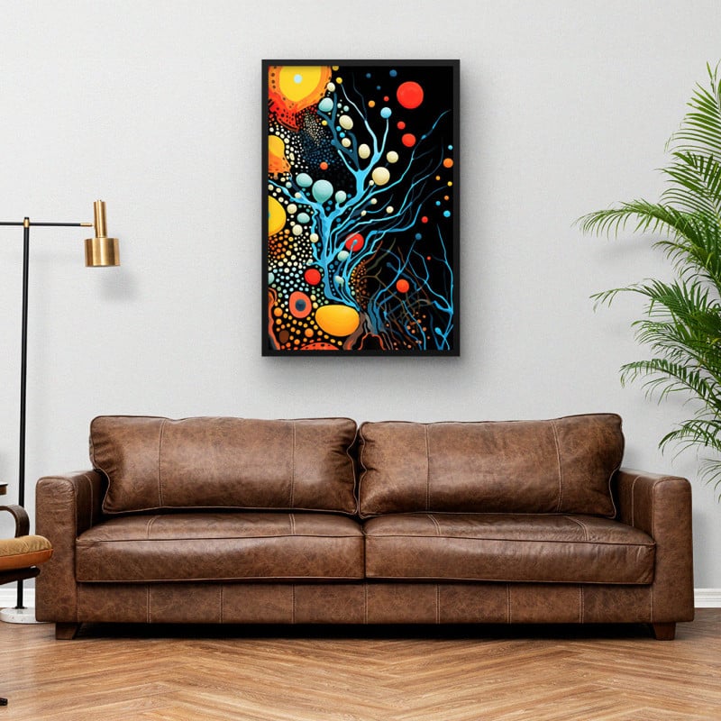 Quadro Decorativo Abstrato Árvore Cósmica