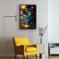 Quadro Decorativo Abstrato Árvore Cósmica