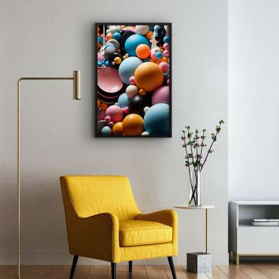 Quadro Decorativo Abstrato Bubble 3D