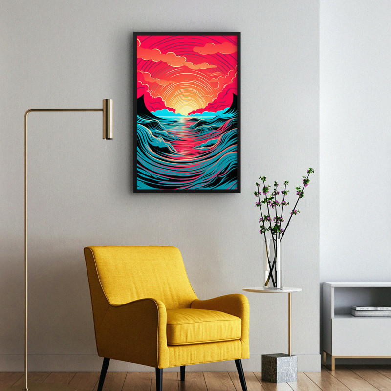 Quadro Decorativo Abstrato Strong Waves