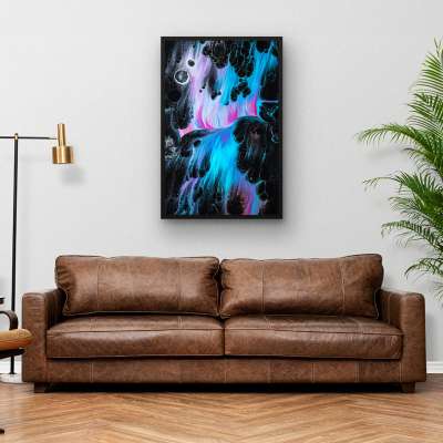 Quadro Decorativo Abstrato Tons Neon I