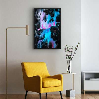 Quadro Decorativo Abstrato Tons Neon I