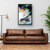 Quadro Decorativo Abstrato Tons Neon II