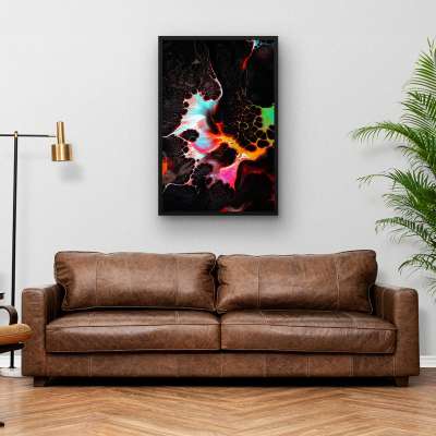 Quadro Decorativo Abstrato Tons Neon IV