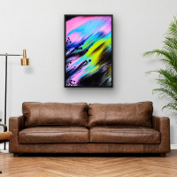 Quadro Decorativo Abstrato Tons Neon V