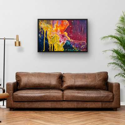 Quadro Decorativo Abstrato Splashing